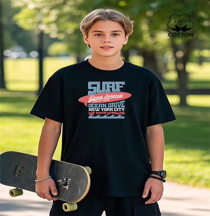 Printed Letter Fashion Men Short-Sleeved Shirt