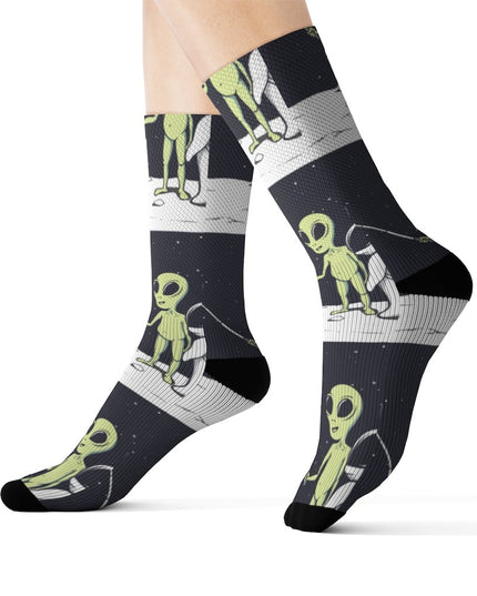 Funny Alien Selfie Socks