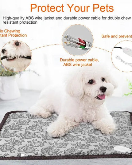 Pet Heating Pad Dog Cat Electric Heating Mat Waterproof Adjustable