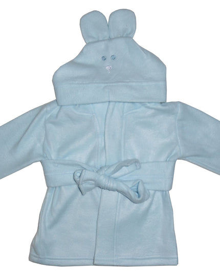 Bambini Fleece Robe With Hoodie Blue