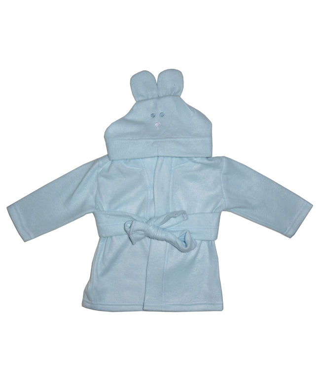 Bambini Fleece Robe With Hoodie Blue