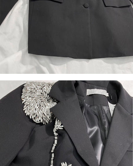 Women's Hand-stitched Floral Suit Jacket