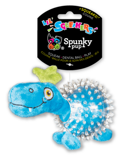 Lil' Squeakers Dino Textured Squeaky Ball for Small Dogs