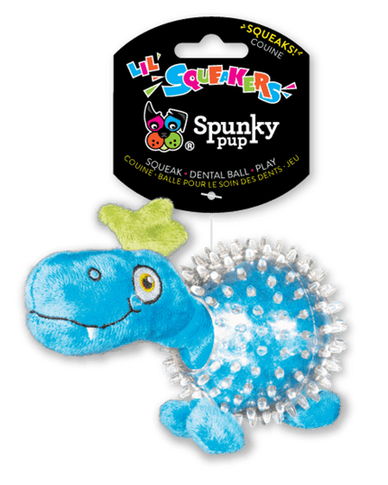 Lil' Squeakers Dino Textured Squeaky Ball for Small Dogs