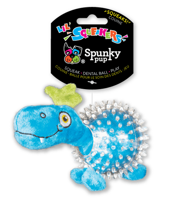 Lil' Squeakers Dino Textured Squeaky Ball for Small Dogs