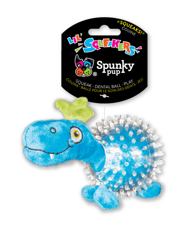 Lil' Squeakers Dino Textured Squeaky Ball for Small Dogs