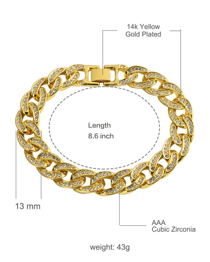 CREW 13MM Cuban Bracelet | 970482