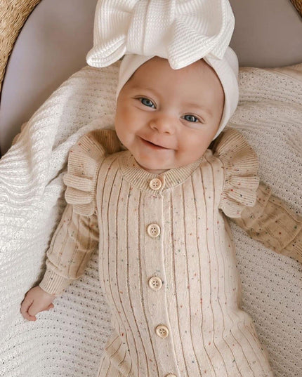 KnitNest™ – Autumn Cotton Baby Romper