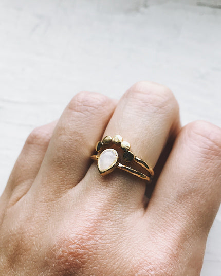 Moondrop Moonstone Ring