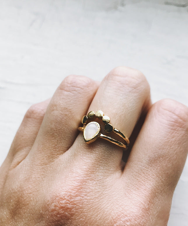 Moondrop Moonstone Ring