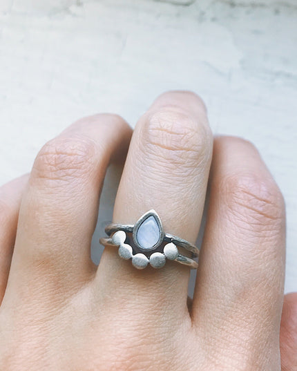 Moondrop Moonstone Ring