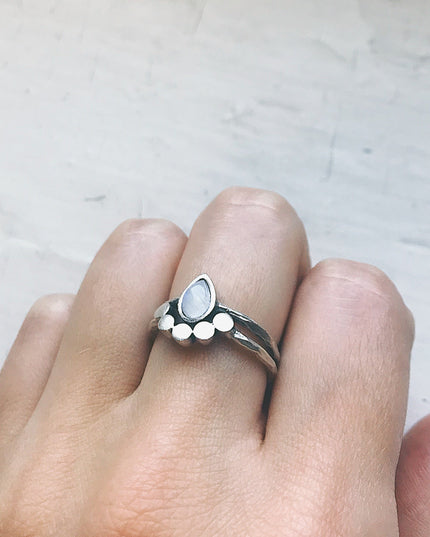 Moondrop Moonstone Ring