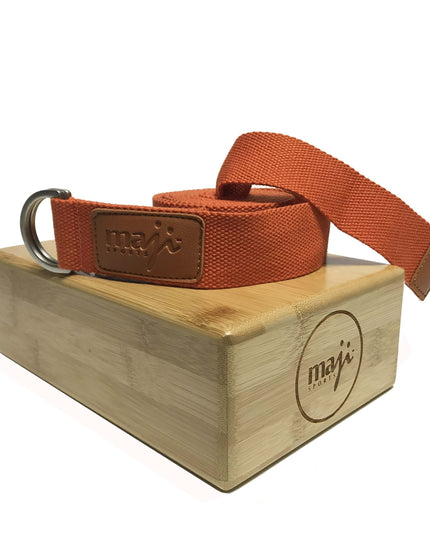 Bamboo Yoga Block & Strap Combo
