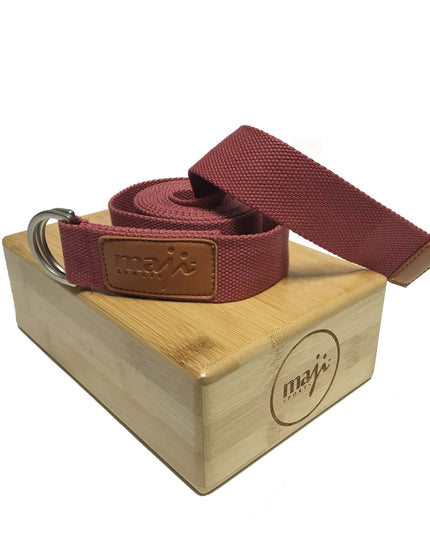 Bamboo Yoga Block & Strap Combo