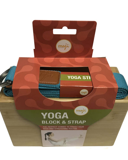 Bamboo Yoga Block & Strap Combo