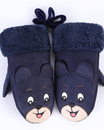 Faux Suede Bear Mittens