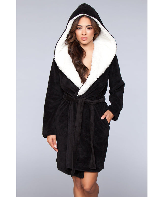 1817 Janet Plush Fleece Color Block Robe