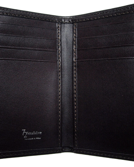 Mini Buffed Leather Billfold Wallet Black