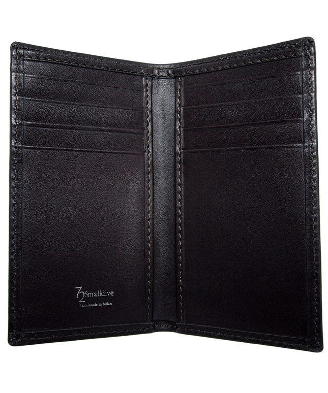 Mini Buffed Leather Billfold Wallet Black