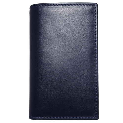 Mini Buffed Leather Billfold Wallet Blue