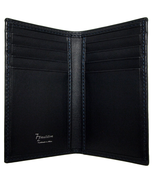 Mini Buffed Leather Billfold Wallet Blue