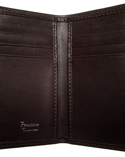 Mini Buffed Leather Billfold Wallet Brown