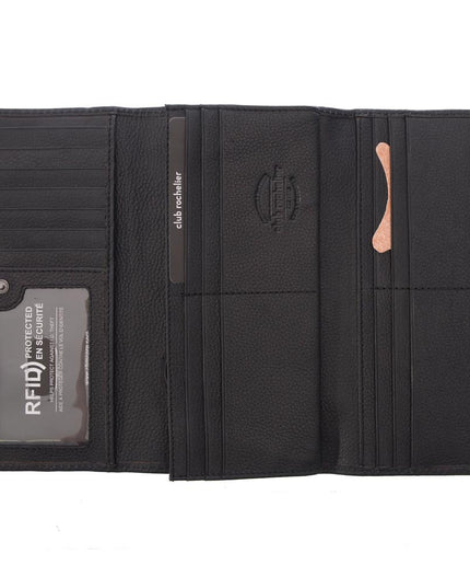 Ladies Full Leather Clutch Wallet with Gusset Pocket