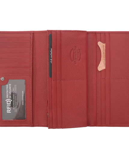 Ladies Full Leather Clutch Wallet with Gusset Pocket