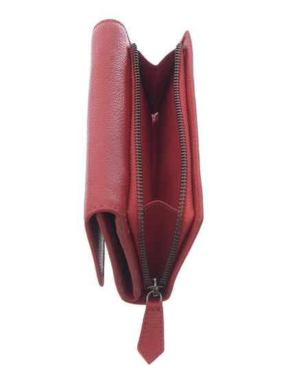 Ladies Medium Full Leather Clutch Wallet