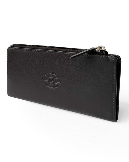Ladies Slim Clutch Wallet With Top Zipper