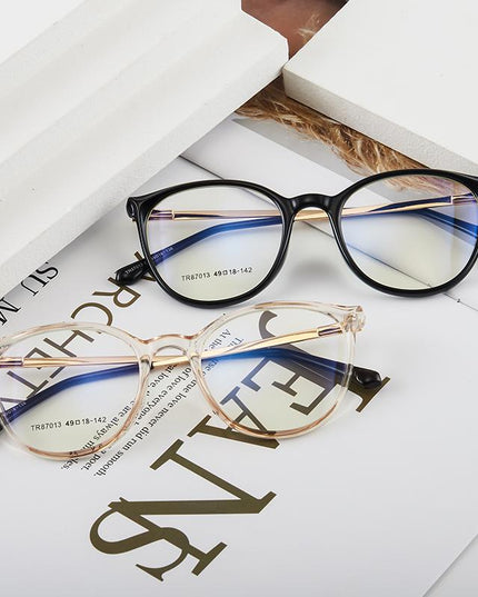 EP Anti-blue glasses European and American flat mirror cat eye glasses