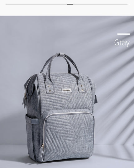 Modern Quilted Diaper Bag Backpack