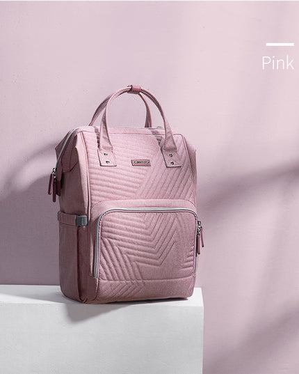 Modern Quilted Diaper Bag Backpack