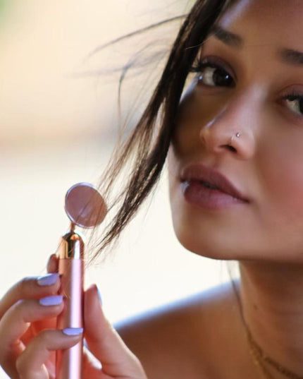 Rose Quartz Vibrating Facial Massager