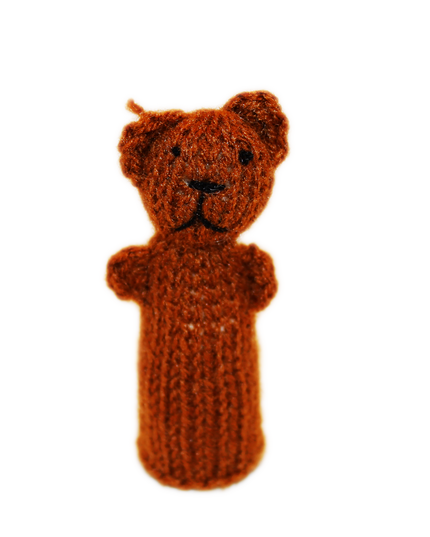 Cuddly Brown Bear Finger Puppet