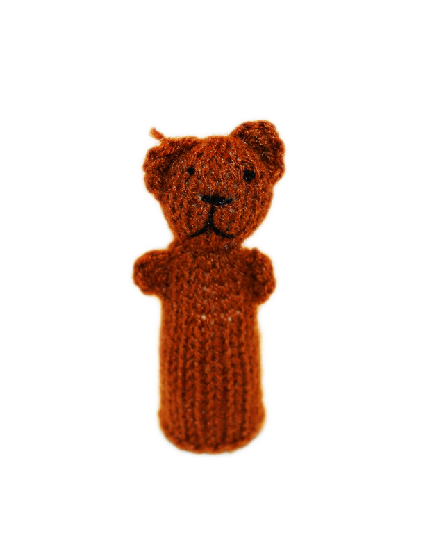 Cuddly Brown Bear Finger Puppet