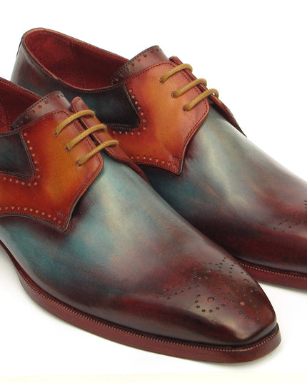 Paul Parkman Men's Multi-color Medallion Toe Derby Shoes (ID#6584-MIX)