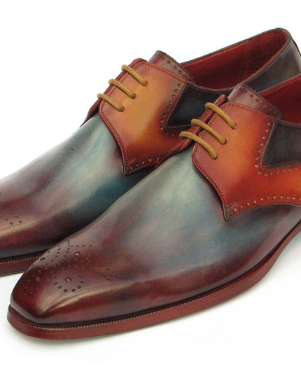 Paul Parkman Men's Multi-color Medallion Toe Derby Shoes (ID#6584-MIX)