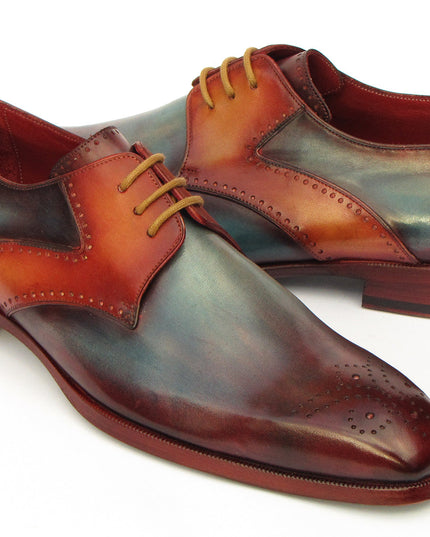 Paul Parkman Men's Multi-color Medallion Toe Derby Shoes (ID#6584-MIX)