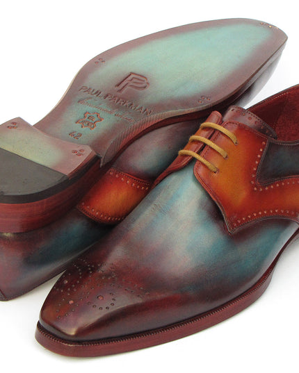 Paul Parkman Men's Multi-color Medallion Toe Derby Shoes (ID#6584-MIX)