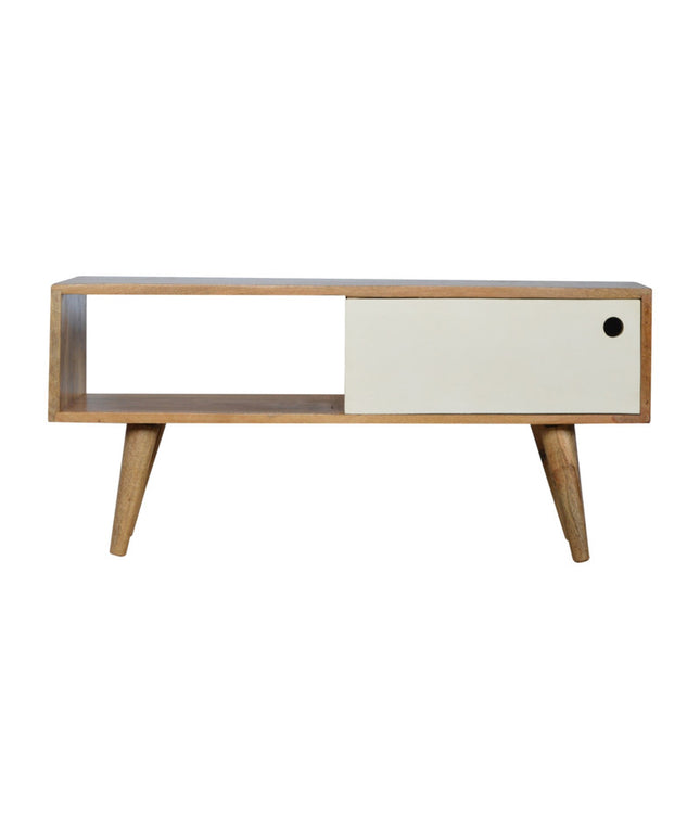 Media Unit with White Painted Sliding Door