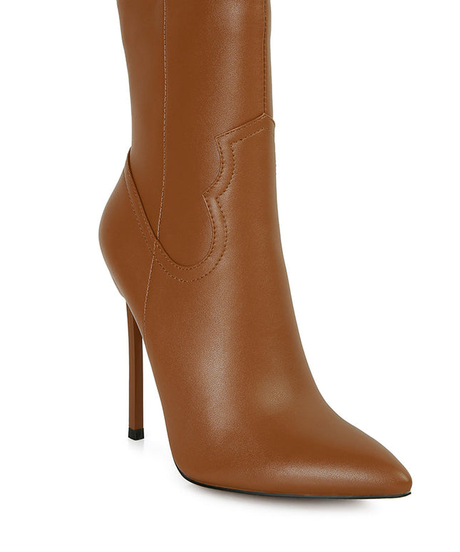 Jenner High Heel Cowboy Ankle Boots