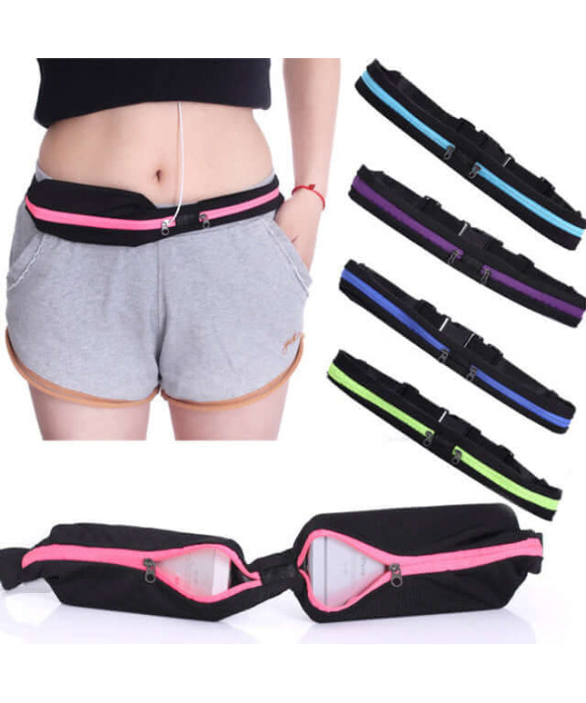 Stride Dual Pocket Running Belt and Travel Fanny Pack for All Outdoor