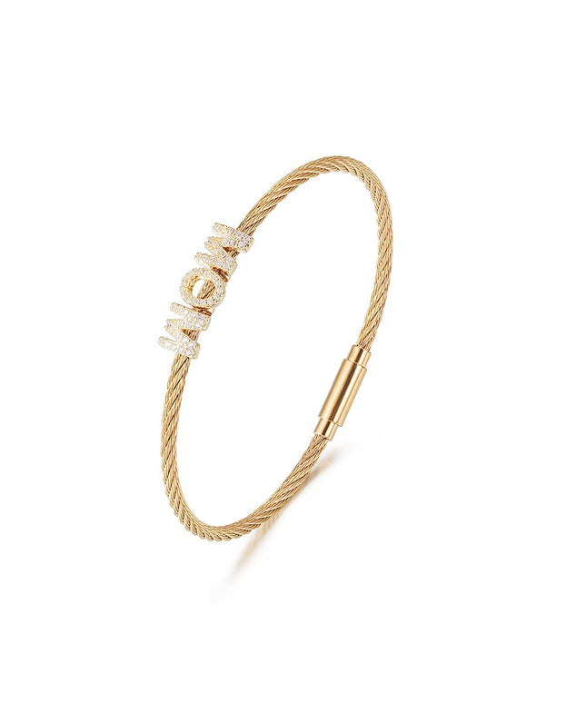 "Mom" Pavé Bracelet