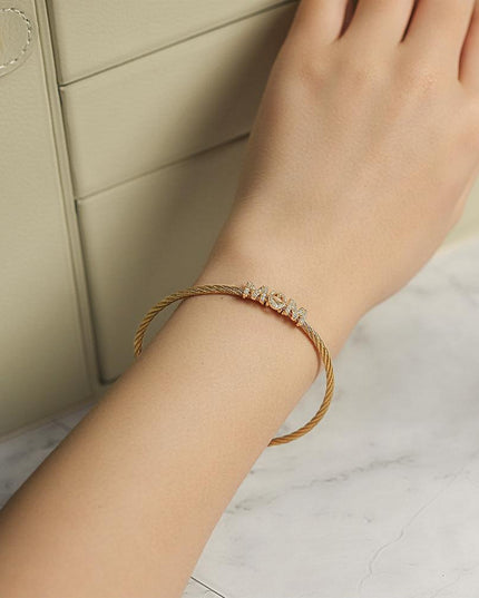 "Mom" Pavé Bracelet