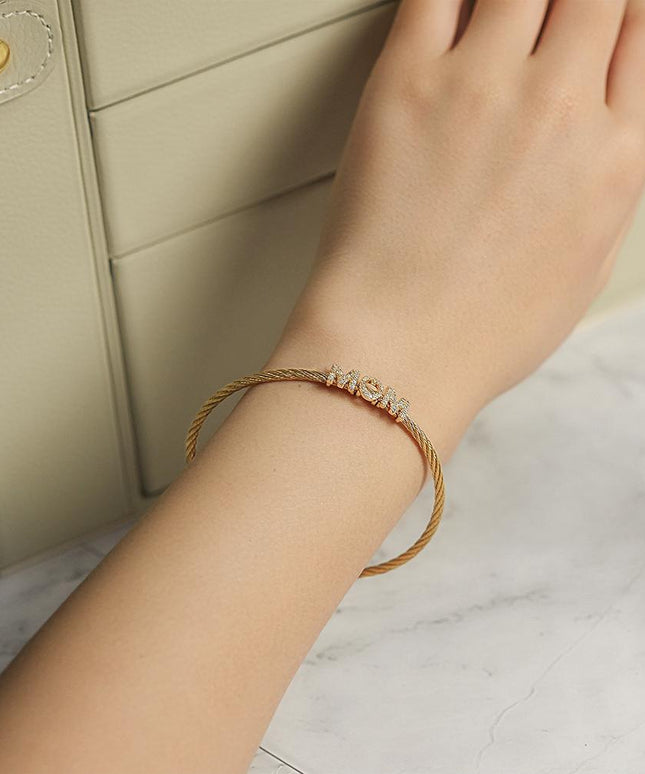 "Mom" Pavé Bracelet