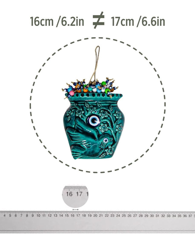 Ceramic Wall Decoration – Iznik, Turquoise Evil Eye – 16cm