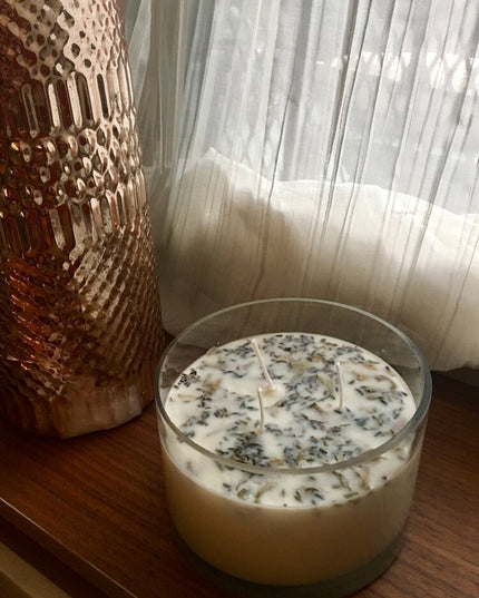 Lavender + White Sage Aromatherapy 3 Wick Large Soy Wax Candle