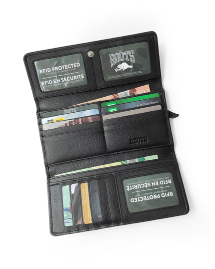 Ladies Leather Slim Clutch Wallet