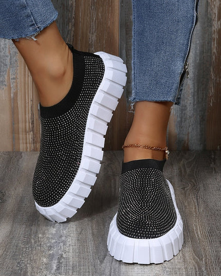 2022 Bling Bling Female Mesh Platform Vulcanized Shoes
